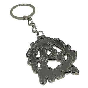 Denim Tears Anarchy Wreath Enamel Keychain Silver